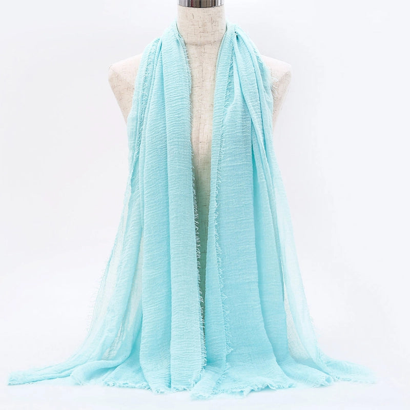 Women's Elegant Minimalist Solid Color Cotton Shawl