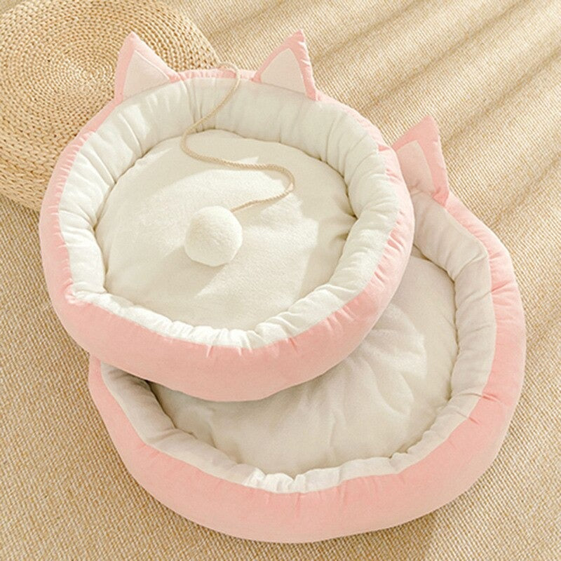 Washable Round Cat Bed