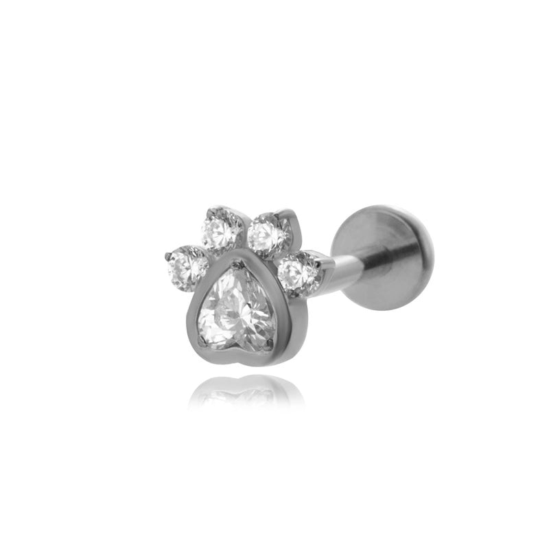 1 Piece Ear Cartilage Rings & Studs IG Style Vintage Style Geometric Flower Bow Knot Pure Titanium Plating Inlay Zircon