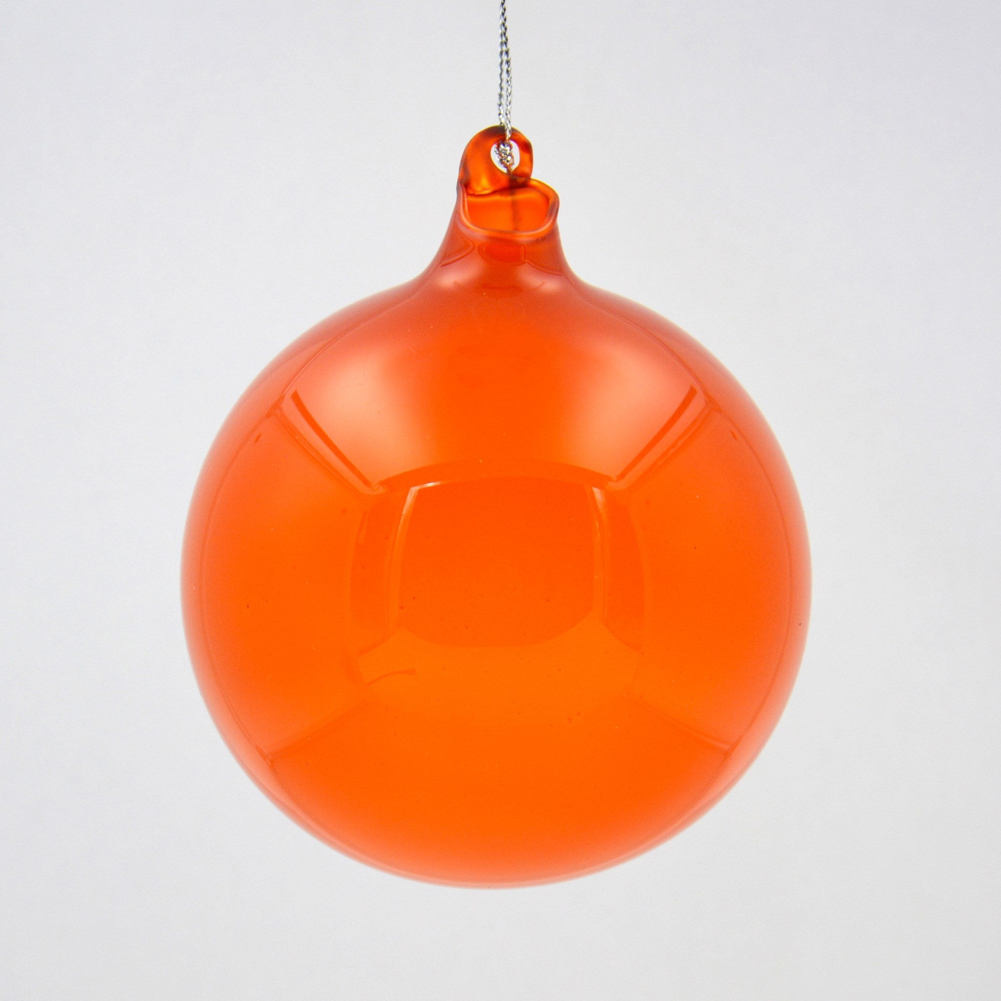 Jim Marvin Persimmon Red Bubblegum Glass Ornaments