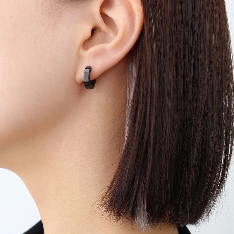 Geometric 304 Stainless Steel No Inlaid 18K Gold Plated Earrings Ear Studs