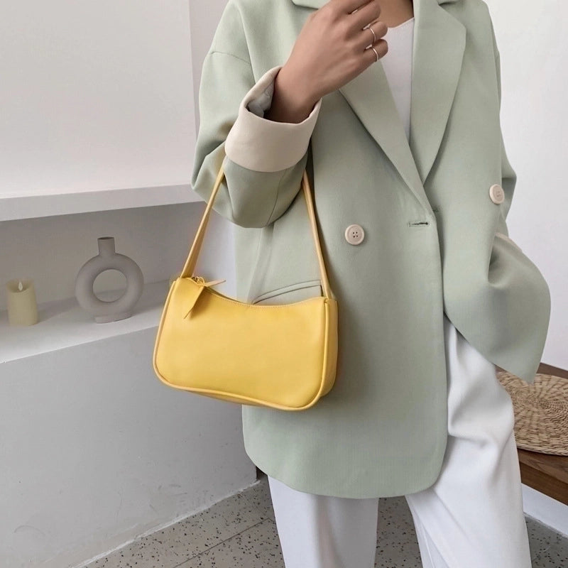 Medium Pu Leather Fashion Underarm Bag Hander Bag