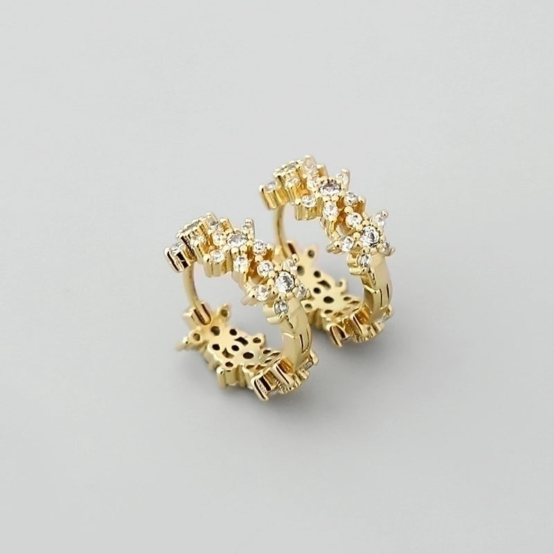 2 Pieces Minimalist Geometric Copper Plating Ear Studs 1 Pair