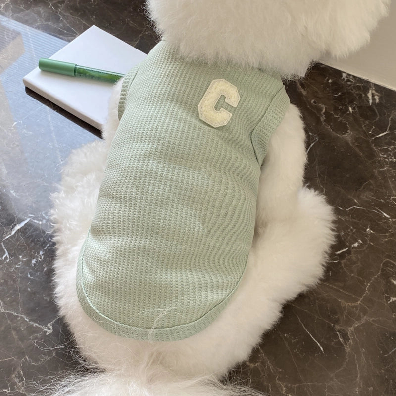 Spring And Summer Dog Clothes Waffle Short Vest Than Bear Teddy Schanery A Generation