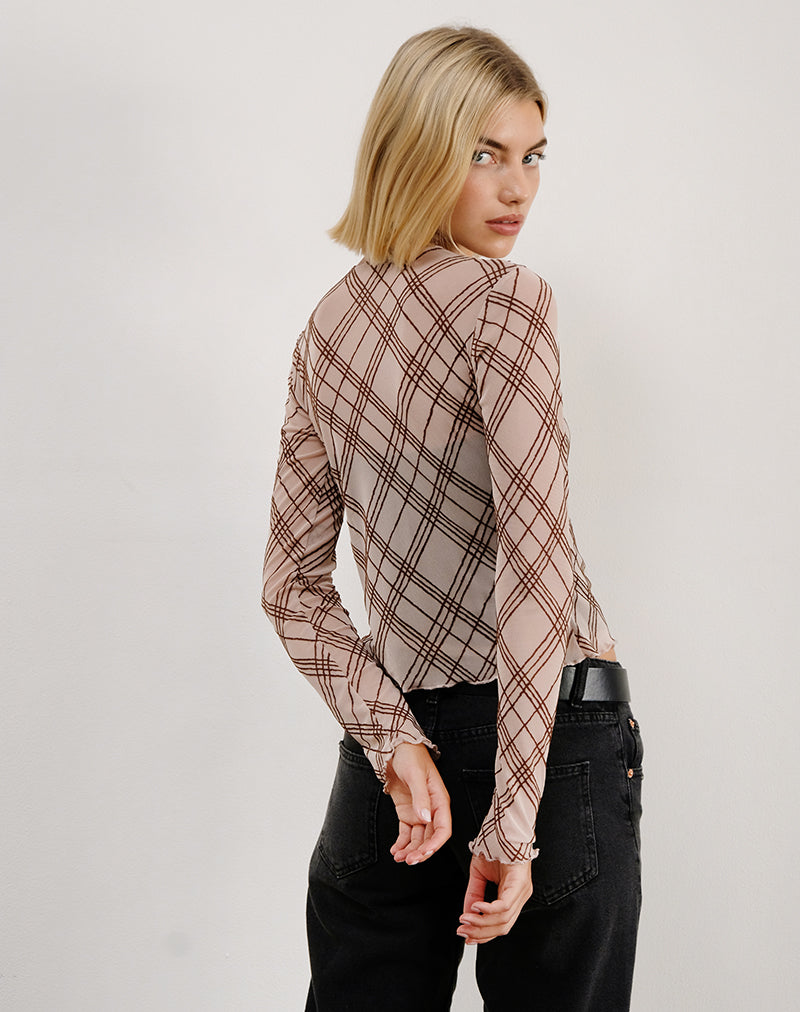 Kahula Shirt in Sketchy Stripe Nude