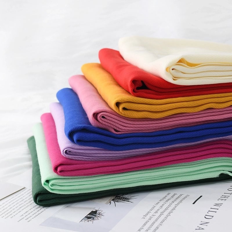 Autumn And Winter Solid Color Cashmere Scarf Women's Red Annual Meeting Printed LOGO Embroidery 200g Warm Shawl Scarf