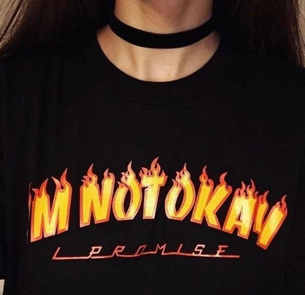 I'm Not Okay Thrasher Tee