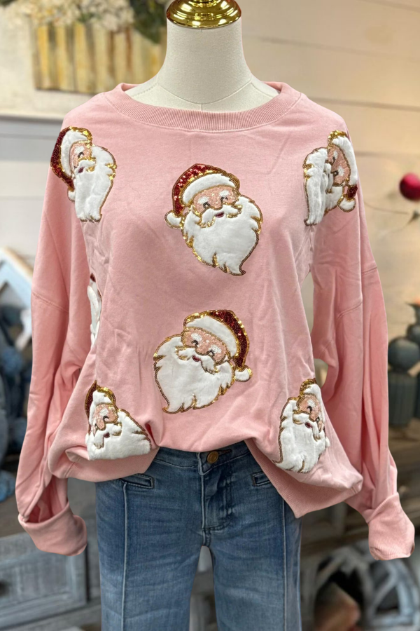 Sequined Santa Sweatshirt