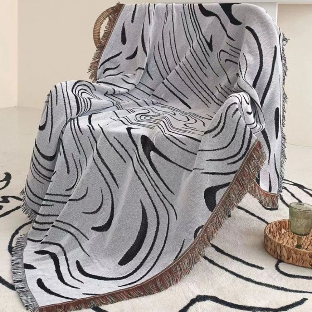 Marble Woven Throw Blanket