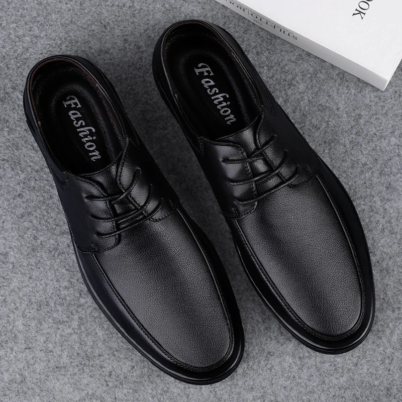 Abeerbajpai Slip on Shoes Mens Leather Shoes Business Dress Shoes All-Match Fashion Casual Shoes Leisure Footwear Wear-Resistant Men Wedding Dress Shoe