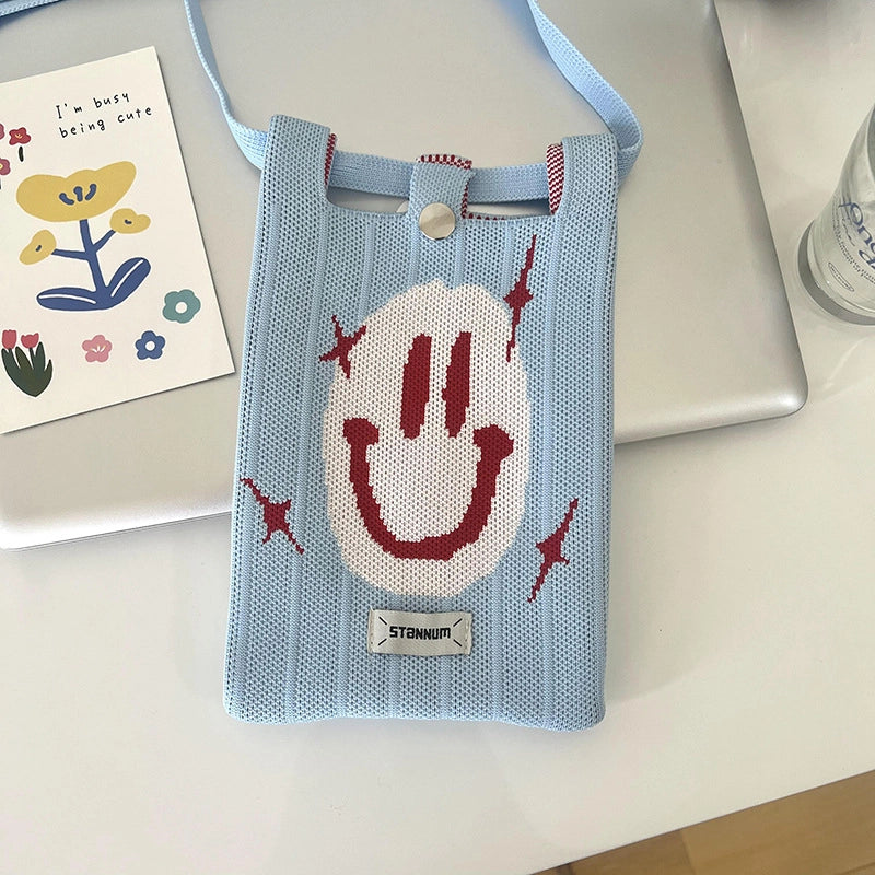Women's Polyester Printing Animal Color Block Cute Square Buckle Shoulder Bag Phone Wallets
