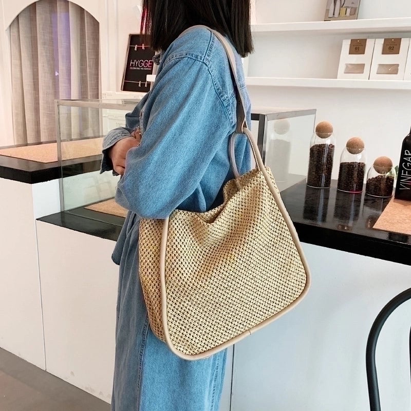 Women's Medium Spring&summer Straw Vacation Straw Bag