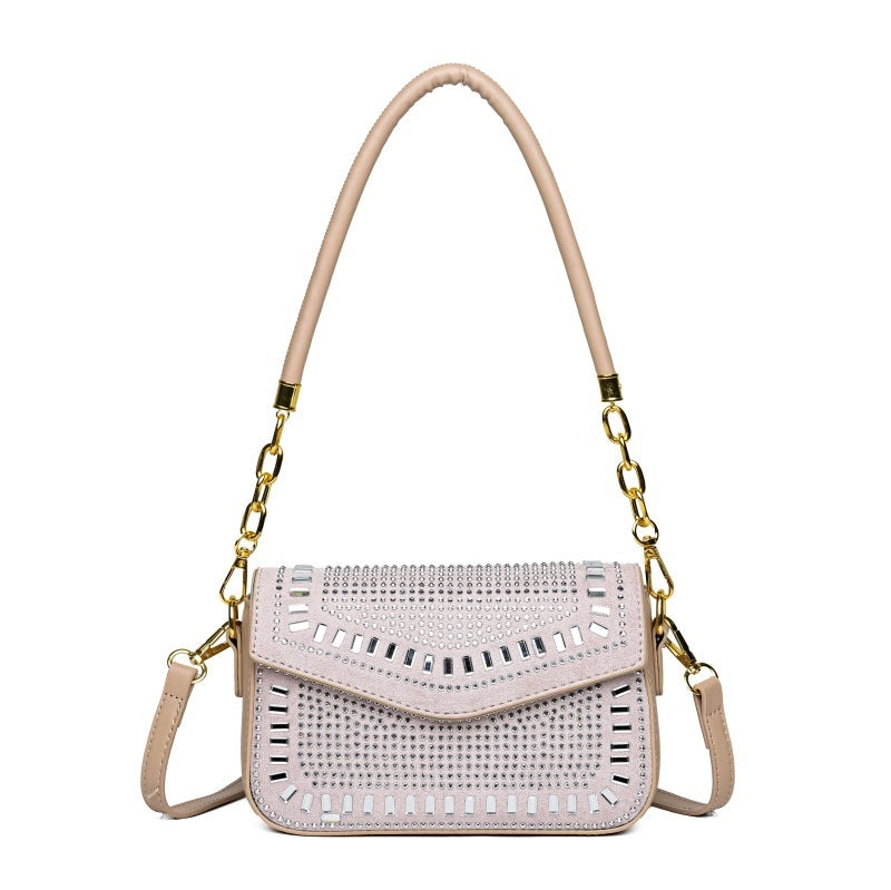 Women's Medium Pu Leather Solid Color Streetwear Lock Clasp Crossbody Bag