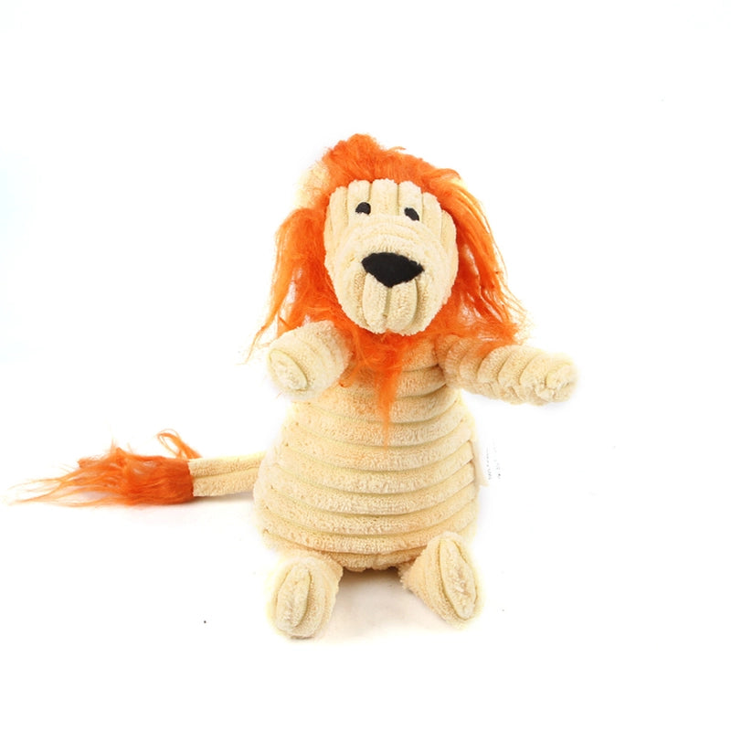 Cute Dog Teething Corduroy Sounding Plush Toy