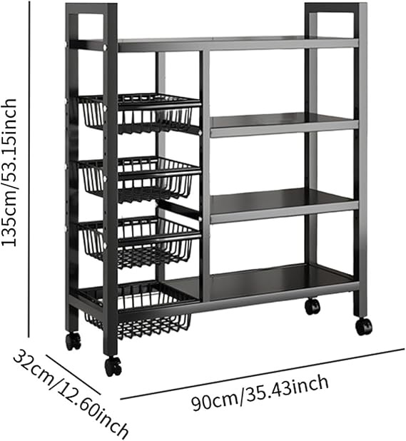 4 Layer Dual Sided Rack. Kitchen Metal Organizer