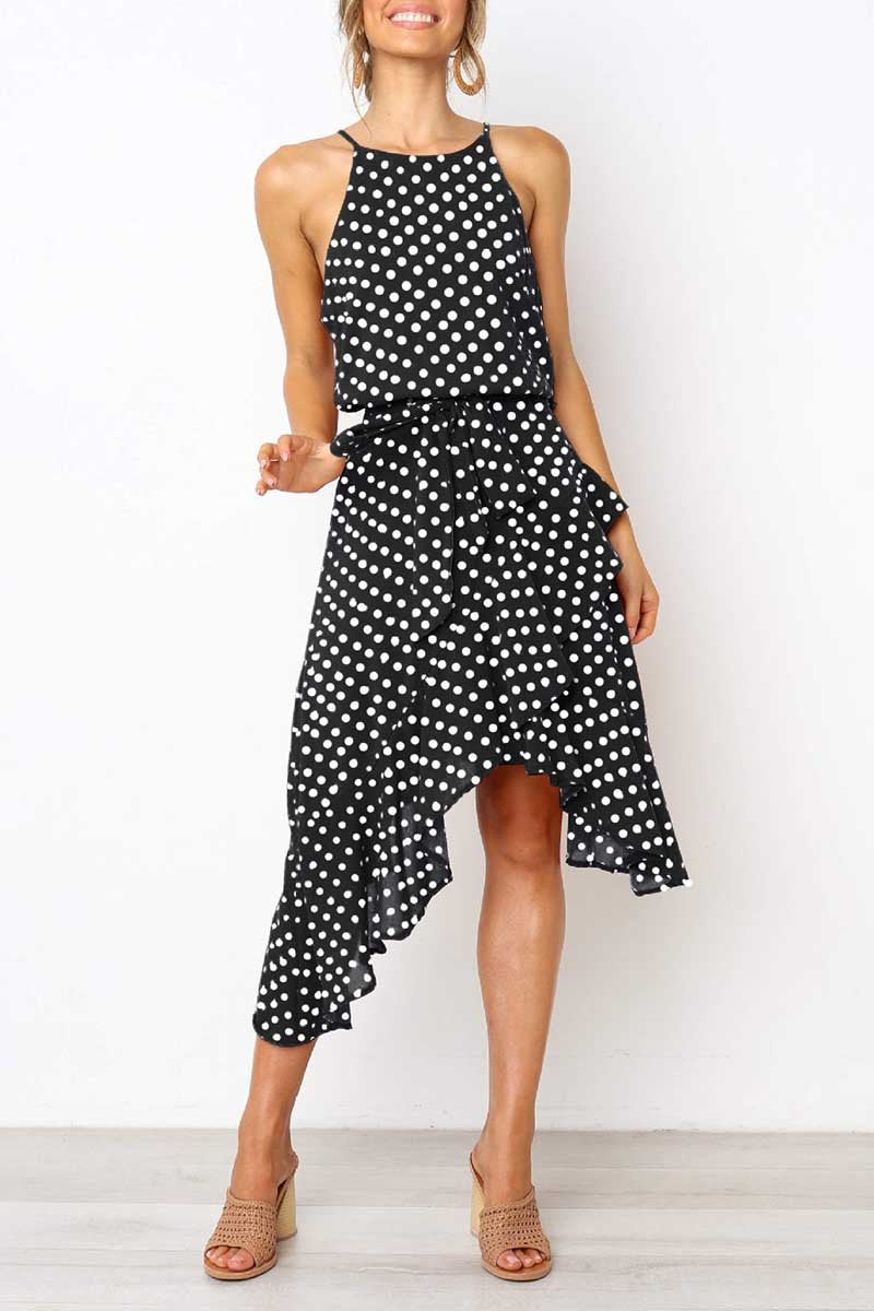 Florcoo Irregular Polka Dot Dress (2 Colors)