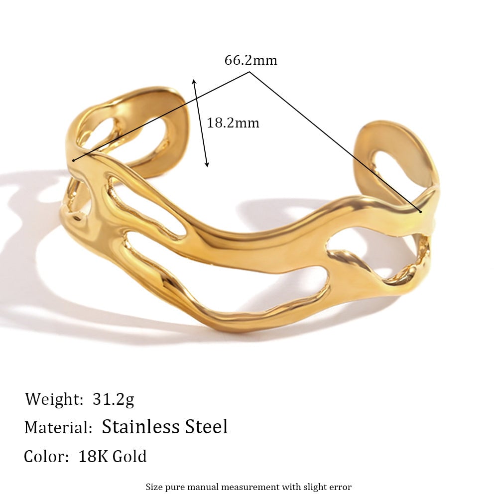 Fashion Circle Stainless Steel Electroplating Bangles