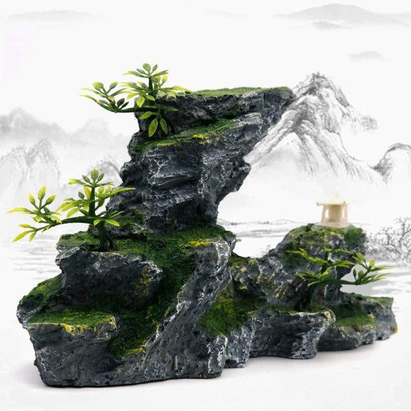 Mountain Hill View Ornament For Aquarium Decoration