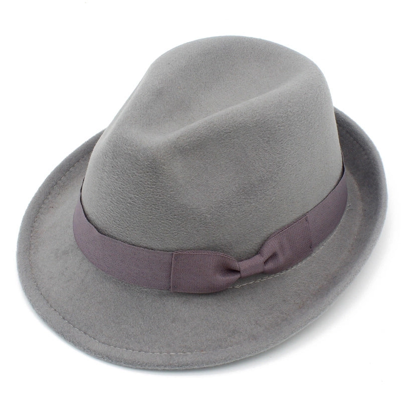 Hot Selling  Jazz Hat Autumn And Winter Fashion Small Bowler Hat Retro Wool Felt Gentleman Hat