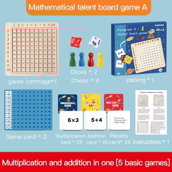 💥  Promotion- SAVE 48% OFF- Wooden Multiplication Board Game - BUY 2 GET EXTRA 10 % OFF & FREE SHIPPING!
