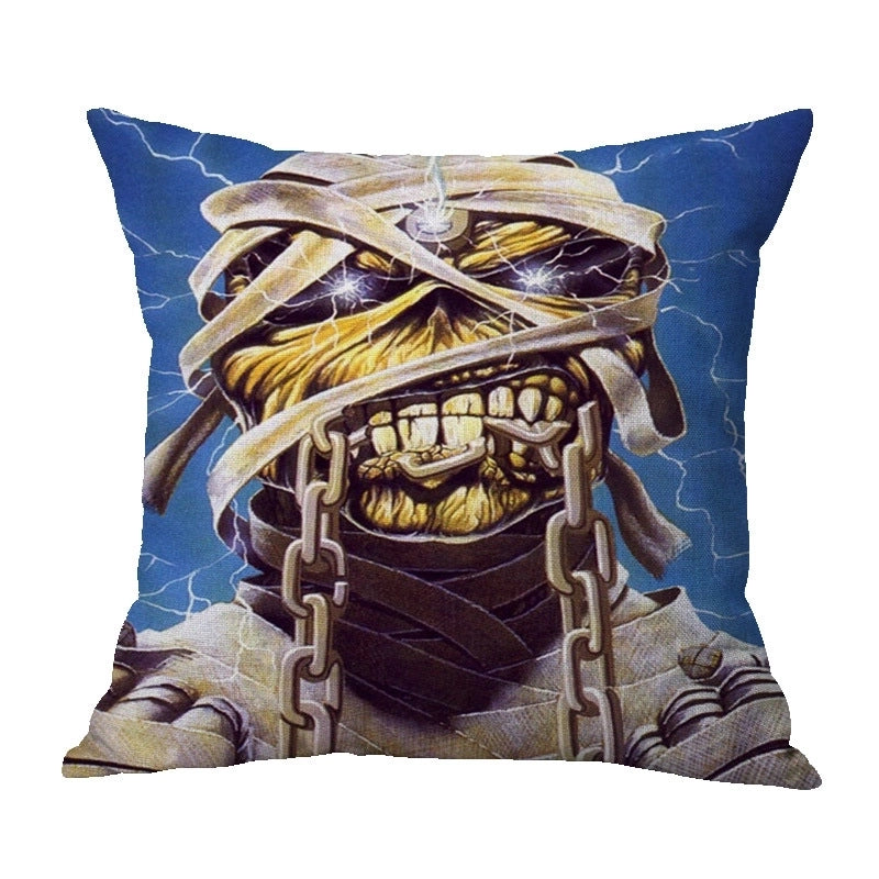 Halloween Punk Skull Linen Pillow Cases Couch & Sofa Decor