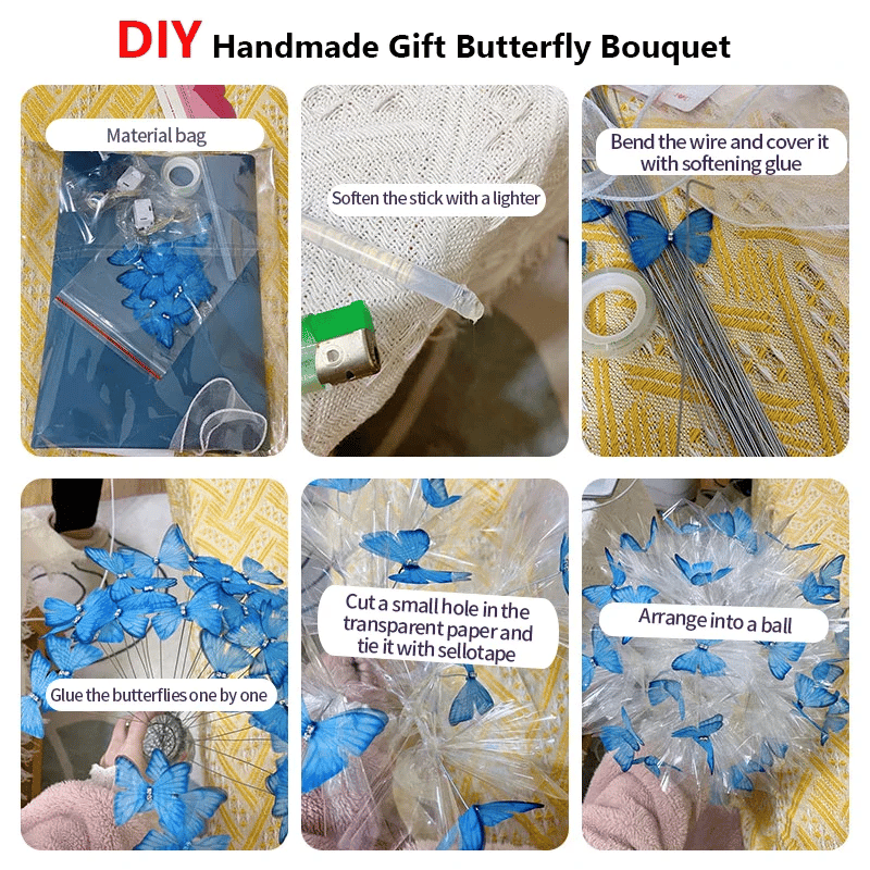 DIY Butterfly Bouquets Handmade Butterfly Flower Bouquet Gift for Girlfriend