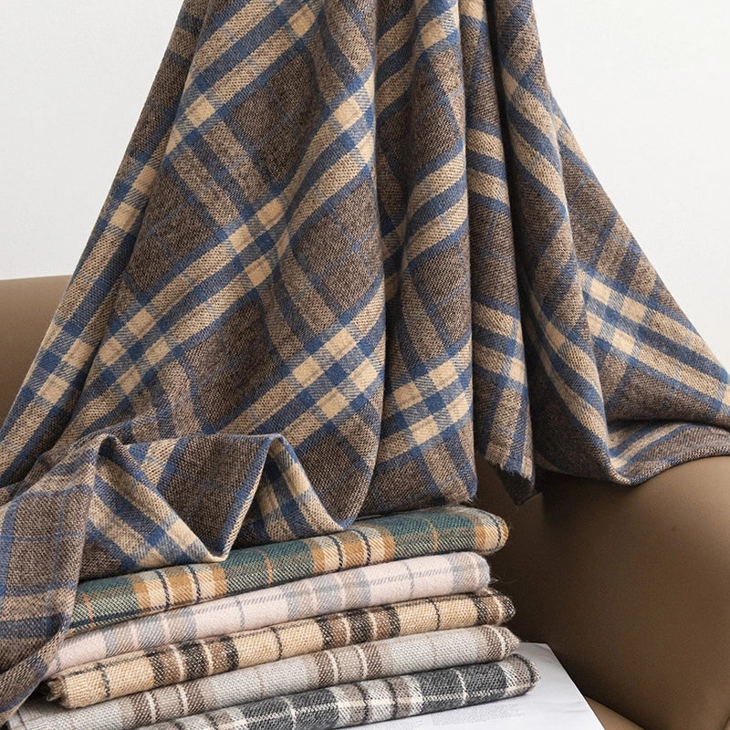 Women's Elegant Plaid Imitation Cashmere Tassel Scarf