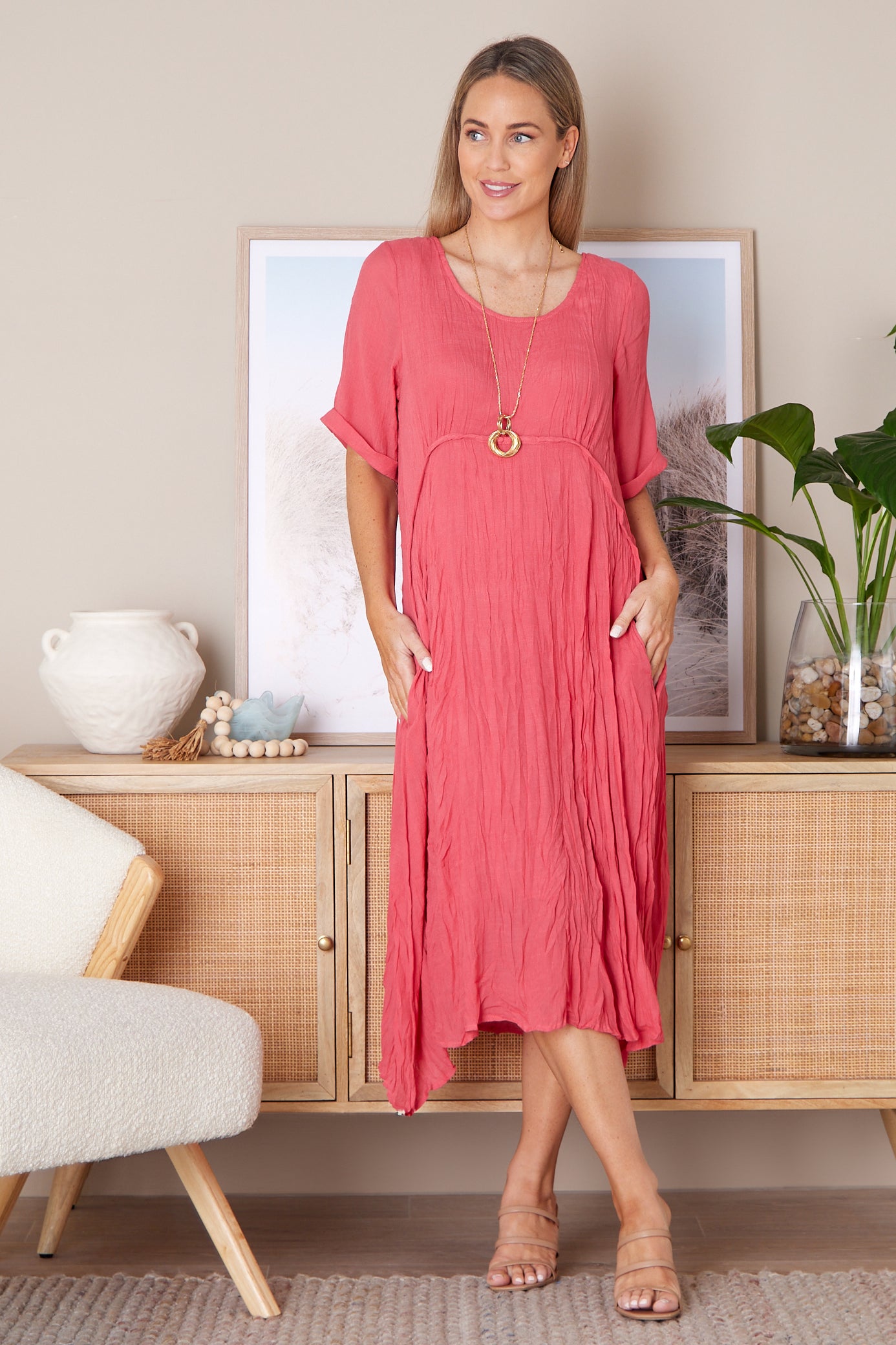 Waterhouse Dress - Coral