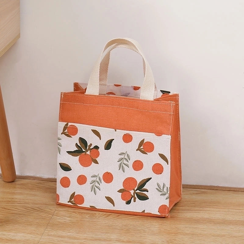 Simple Fruits Printing Portable Canvas Storage Bag