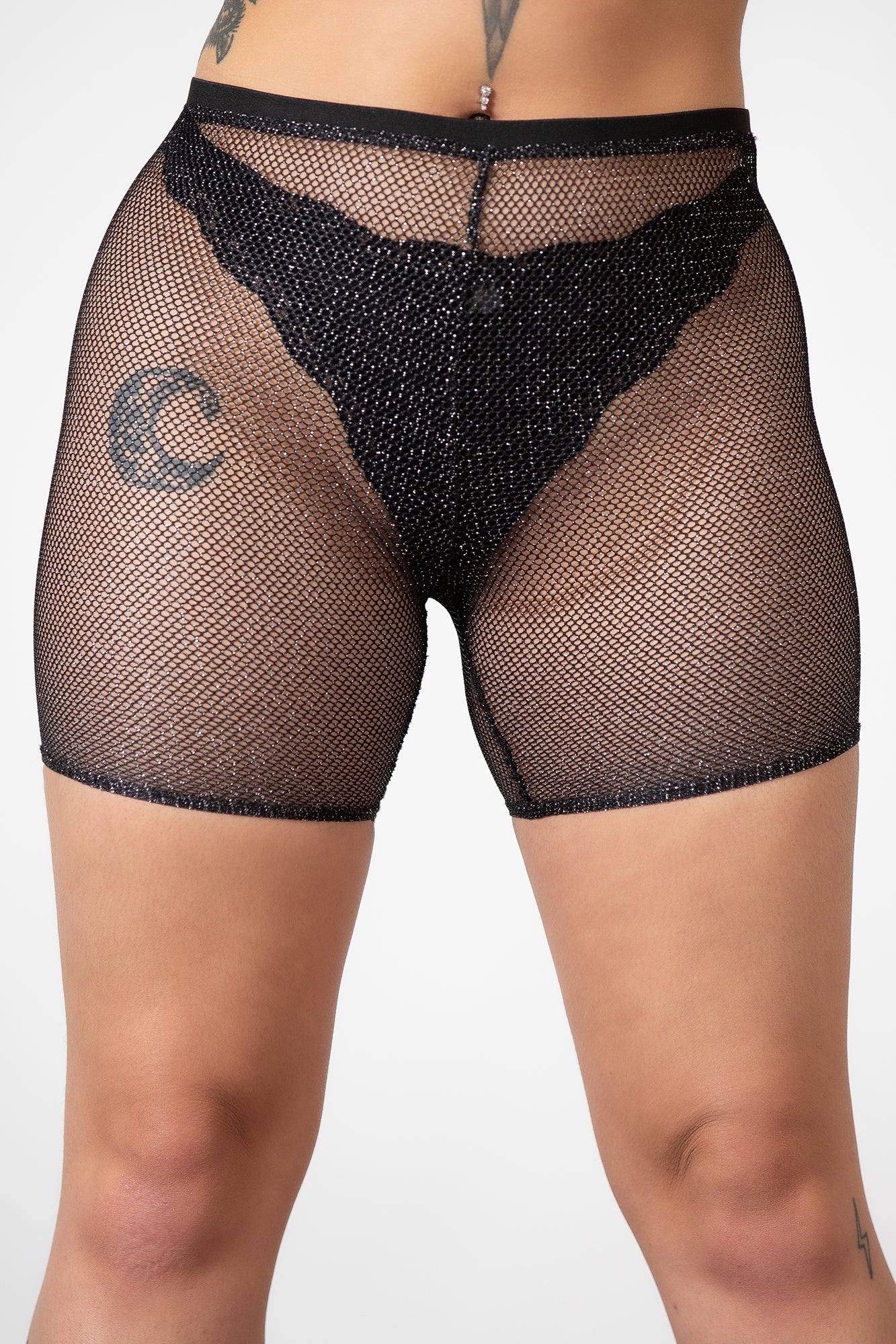 Synth Sigil Fishnet Bike Short