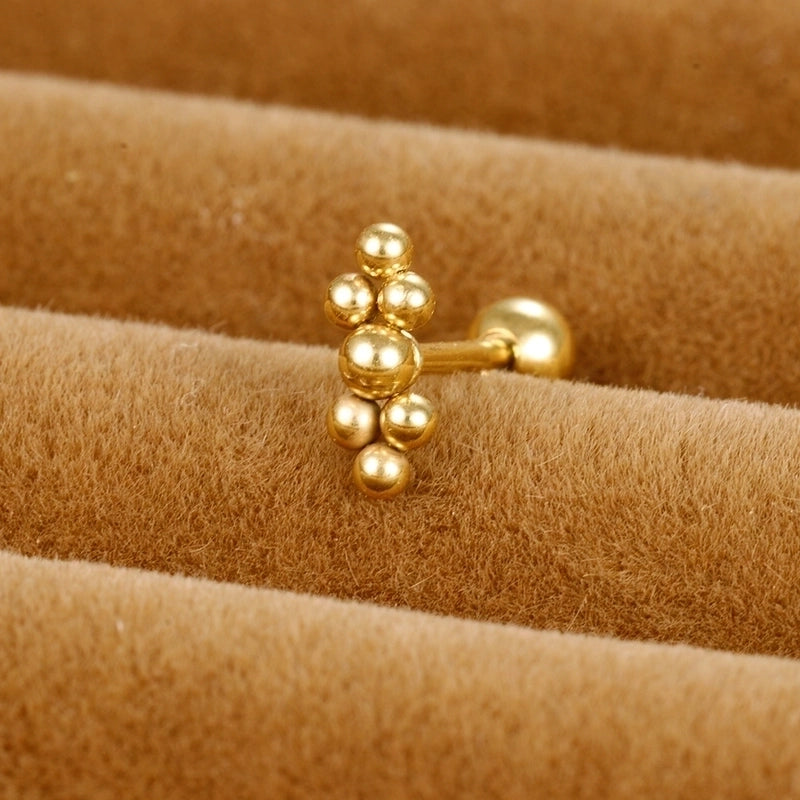 1 Piece Minimalist Round Plating Stainless Steel Ear Studs