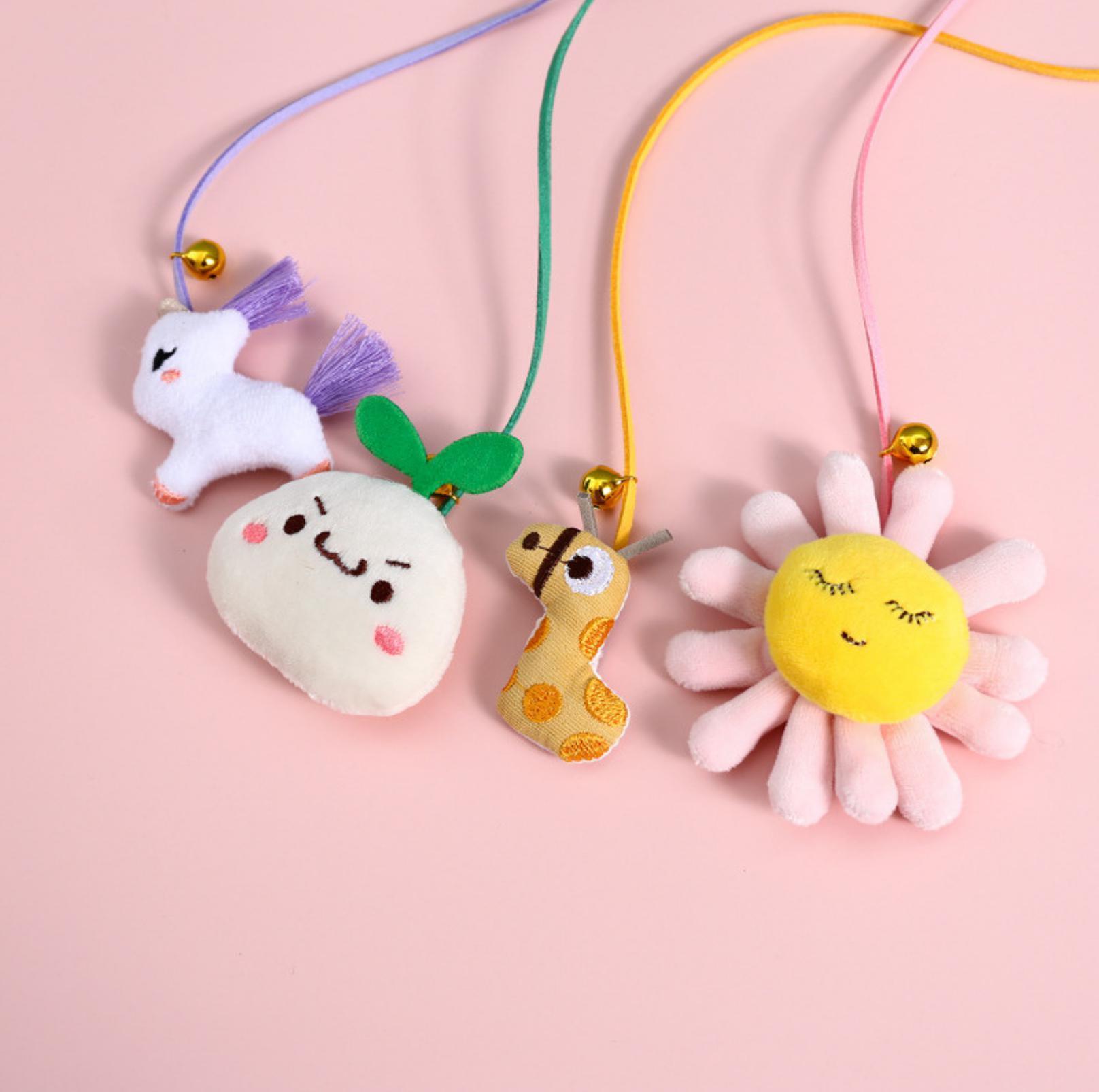 Plush Cat Stick Toys with Bell and Elastic Tassels
