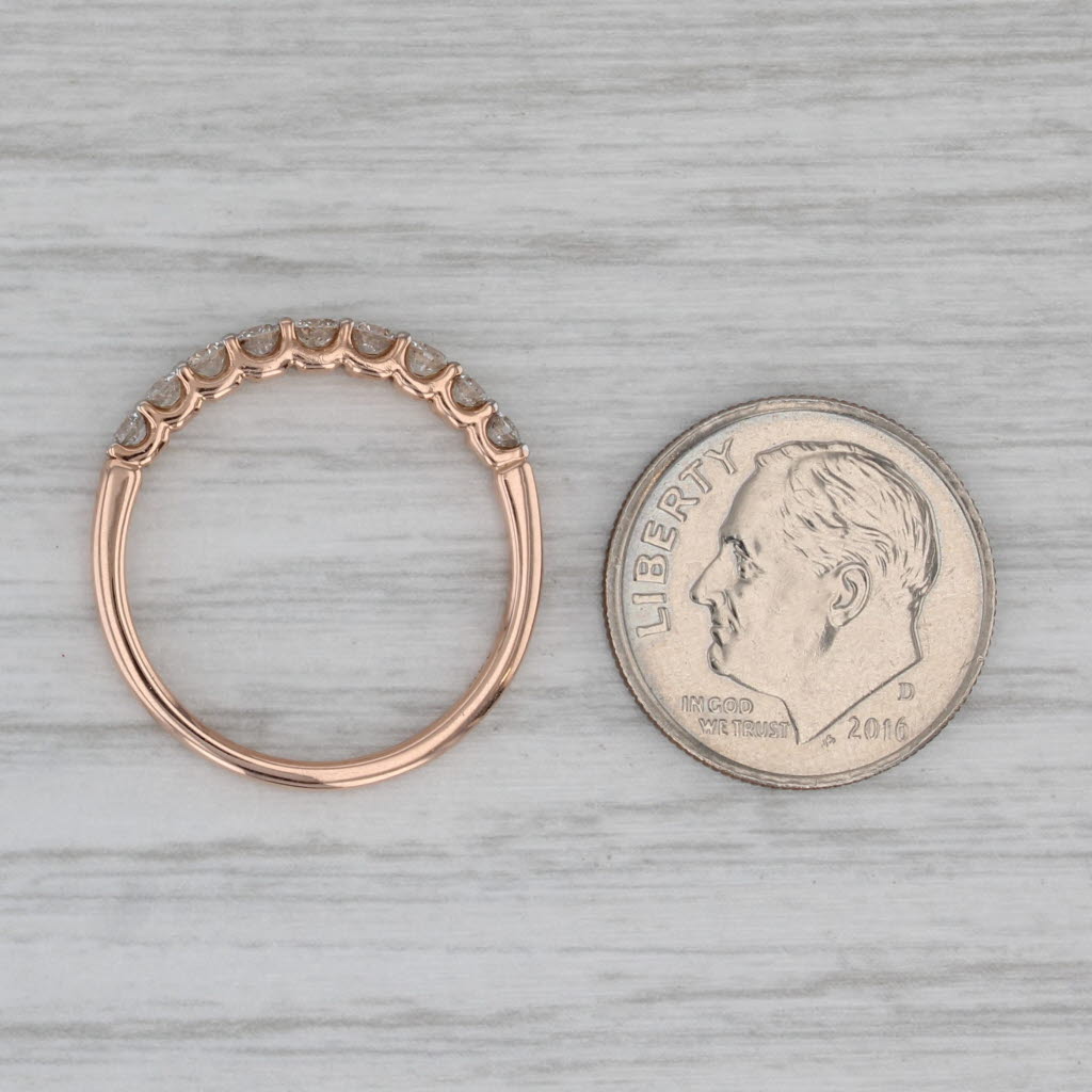 0.50ctw Diamond Wedding Band 14k Rose Gold Stackable Anniversary Size 7 Ring
