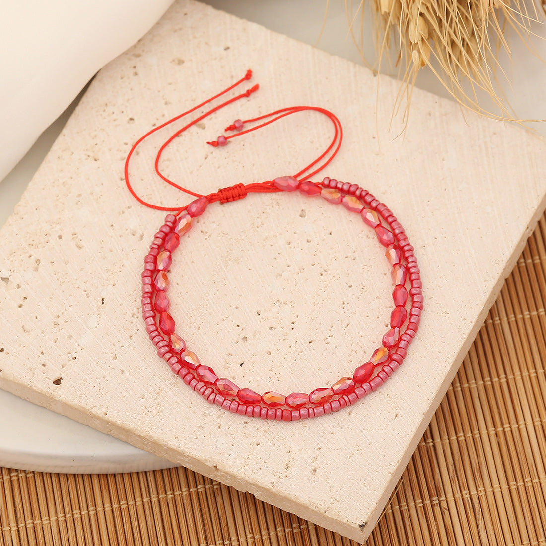 Women Bead Knitting Bracelets