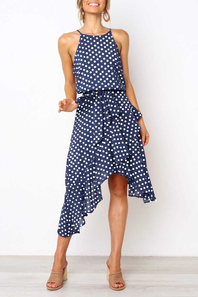 Florcoo Irregular Polka Dot Dress (2 Colors)