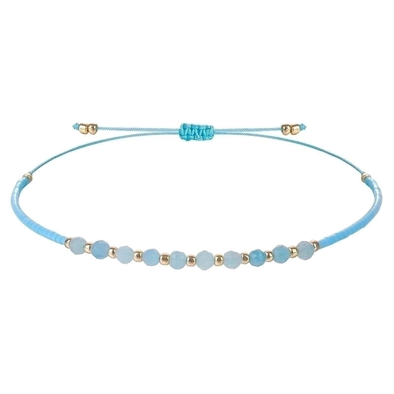 3 Pieces Minimalist Round Bead. Stone Beaded Bracelets
