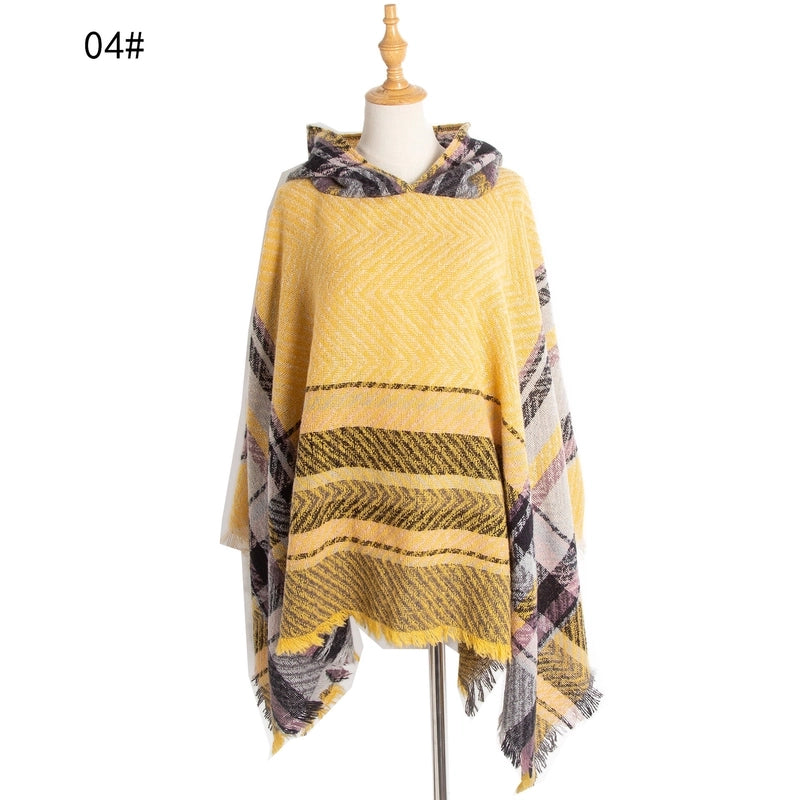 Women's Streetwear Lattice Polyester Tassel Shawl
