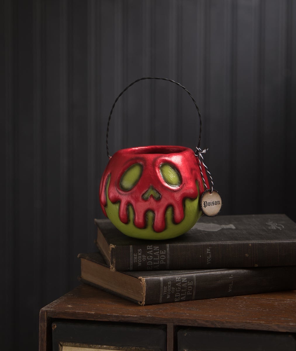 Green Apple Bucket with Candy Red Poison Drip