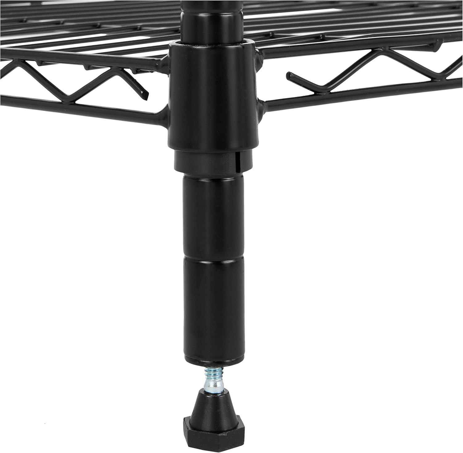 Amazon Basics 4-Shelf Steel Wire Storage Rack, Adjustable, Sturdy, Easy Assembly, 13.4 D x 23.2 W x 48 H in, Black