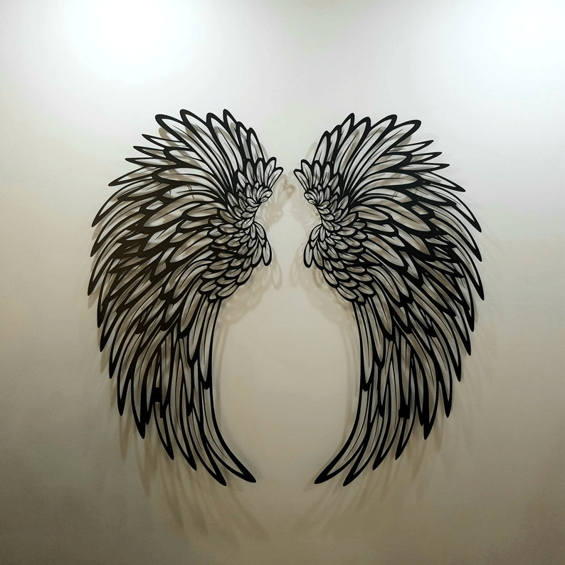 🔥LAST DAY 49% OFF🔥 - 1 PAIR ANGEL WINGS METAL WALL ART WITH LED LIGHTS-🎁GIFT TO HER【BUY 2 FREE SHIPPING】