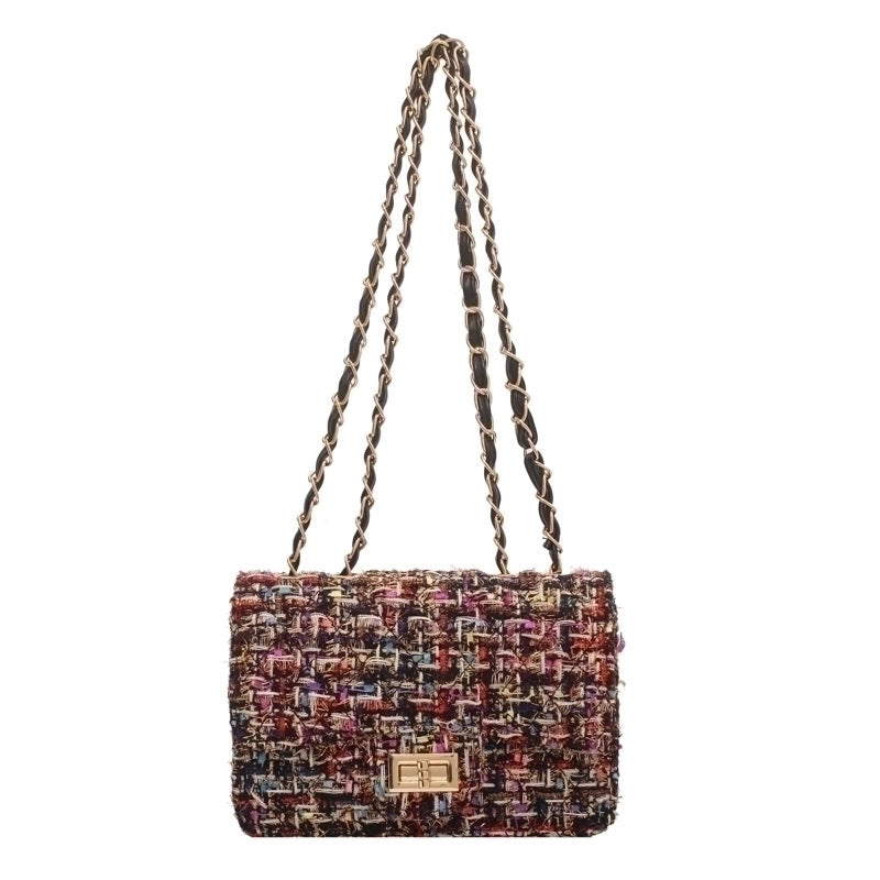 Women's Small All Seasons Woolen Streetwear Shoulder Bag