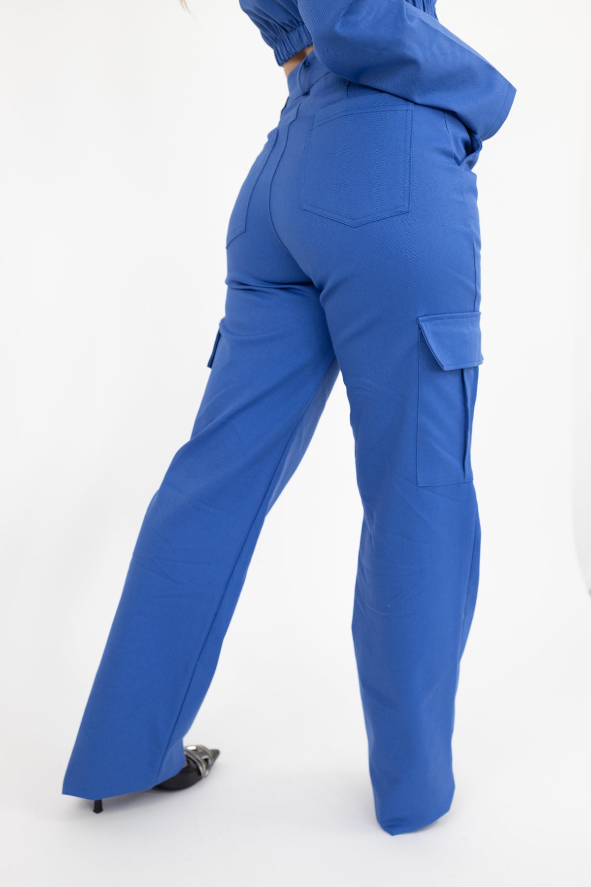 Talia Stretch Cargo Pants Blue