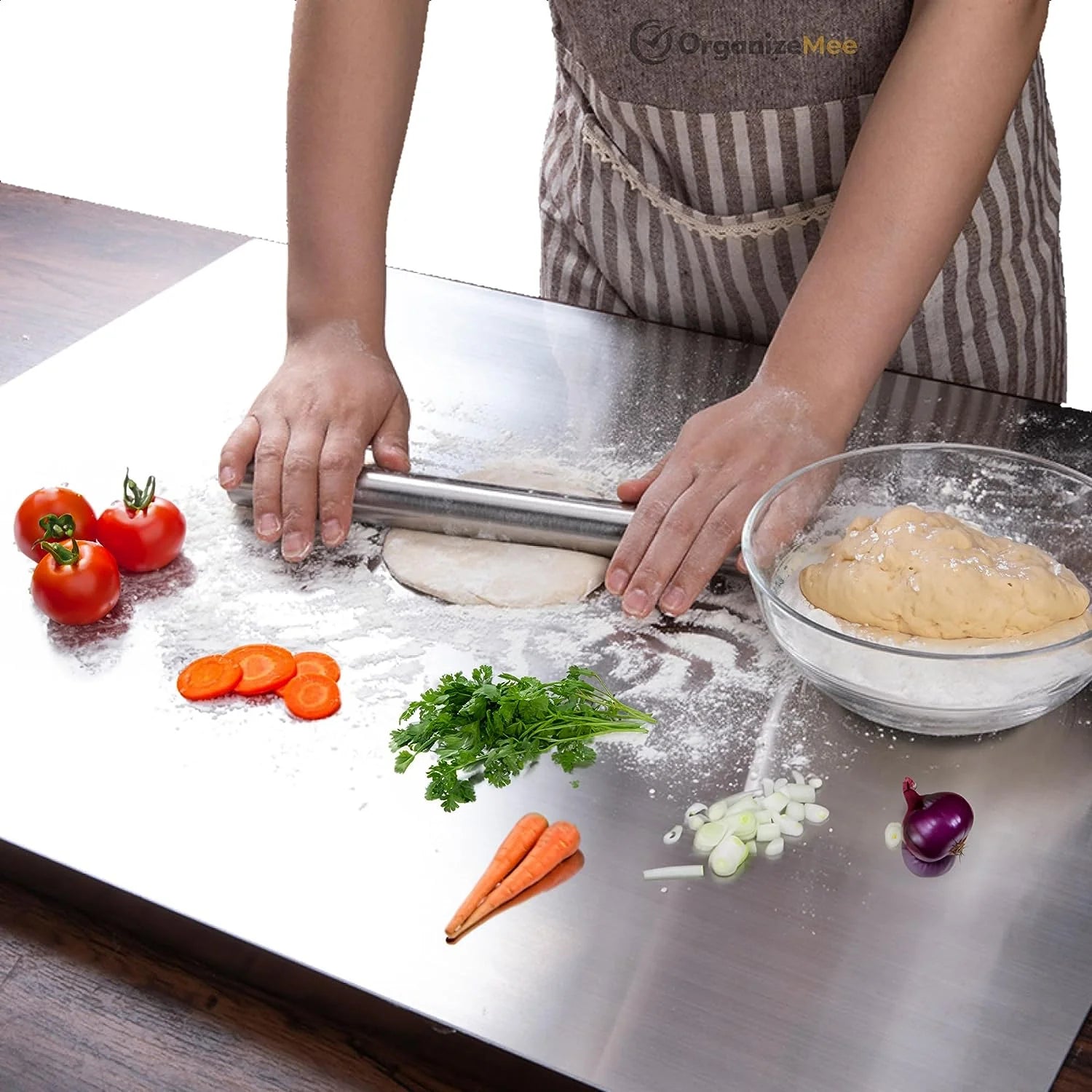 Stainless Steel Kitchen Chopping Board 41 x 31 Cm (Big Size) 306 Food Grade Steel