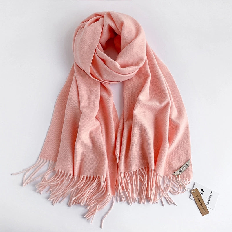 Unisex Casual Basic Solid Color Imitation Cashmere Scarf