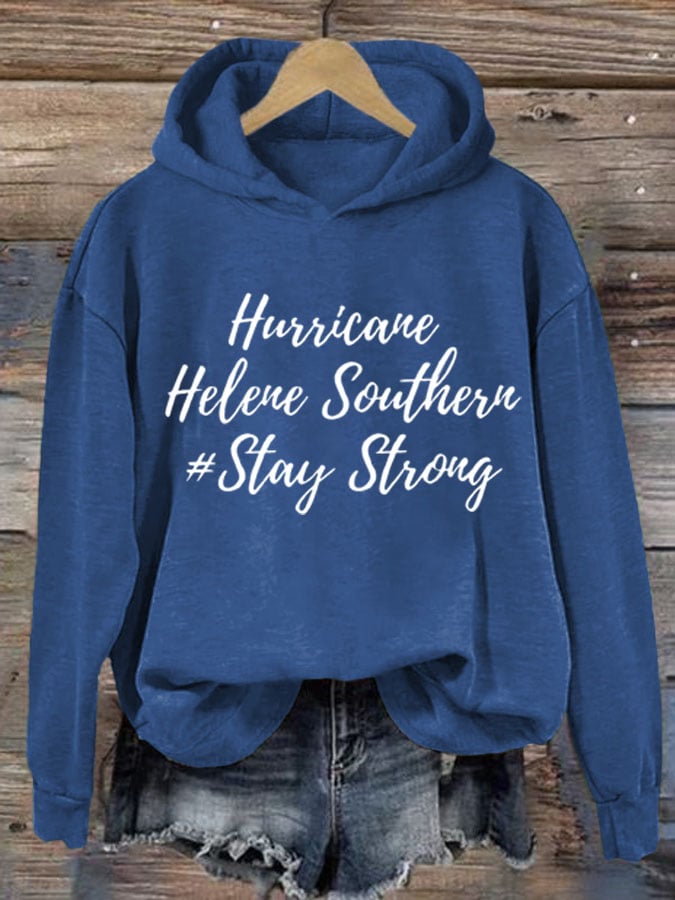 Women's Hurricane Helene Strong Print Casual Sweatshirt