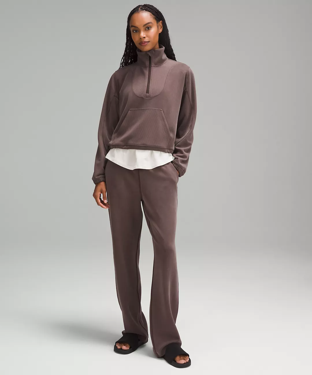 lululemon Brushed Softstreme Ribbed Half Zip