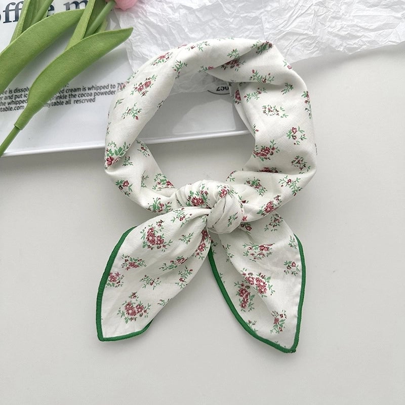 Women's Elegant Sweet Printing Cotton And Linen Silk Scarf