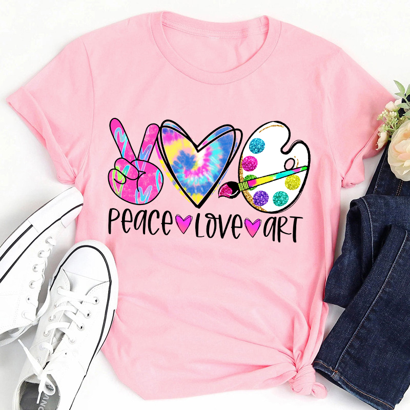 Peace Love And Art Teacher T-Shirt