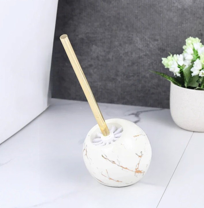 Golden Marble Holder & Brush