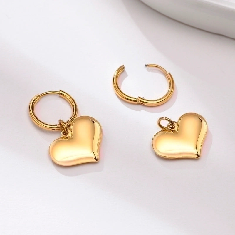 1 Pair Minimalist Star Plating Inlay 201 Stainless Steel Zircon 18K Gold Plated Drop Earrings